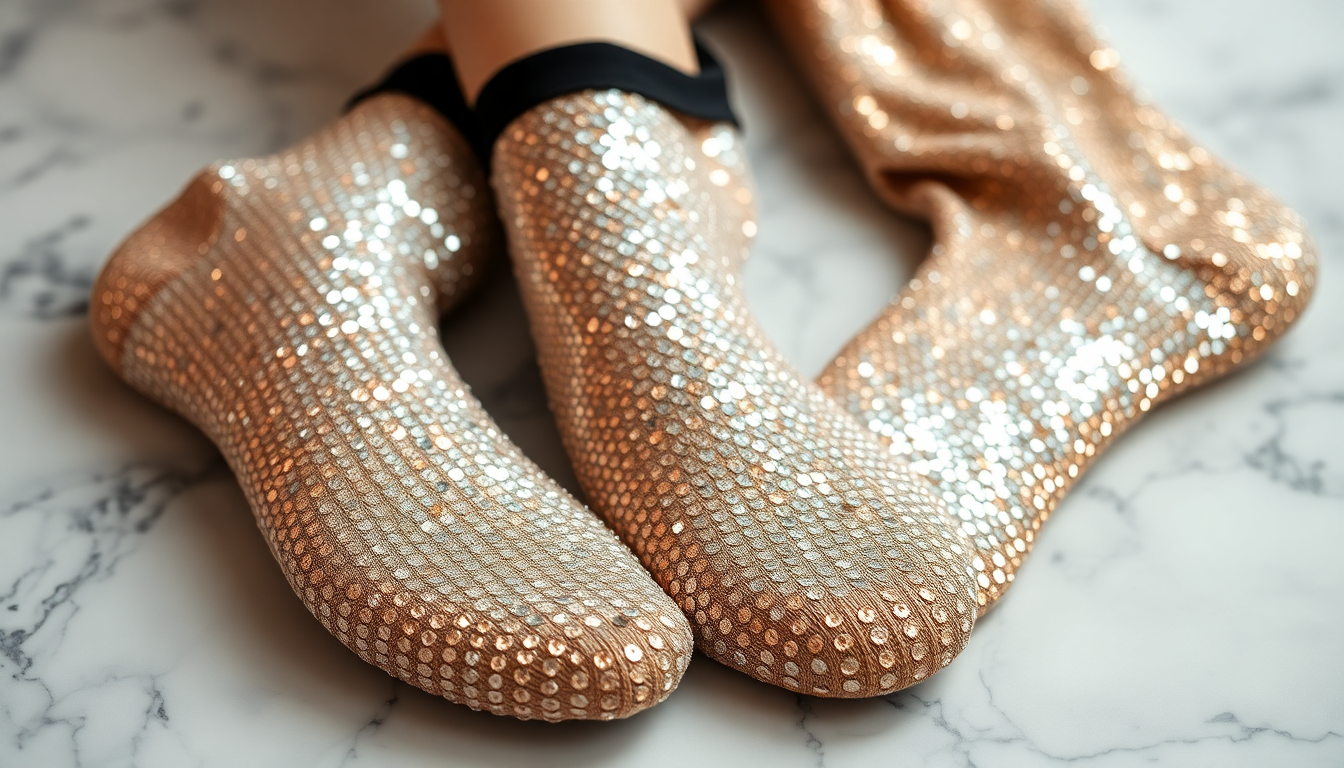 Chaussettes à paillettes : l'astuce mode pour illuminer vos tenues