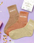 Lot Chaussettes "Brunette/Jolie Nana/Rebelle"