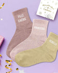 Lot Chaussettes "Fille Chérie/Princesse/Rebelle"